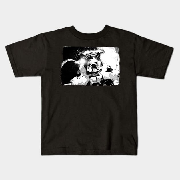 bulldog astronaut Kids T-Shirt by ElArrogante